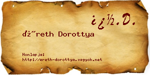 Éreth Dorottya névjegykártya