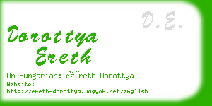 dorottya ereth business card